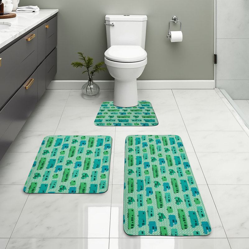  Ensemble de tapis de salle de bain 3 pièces Camper