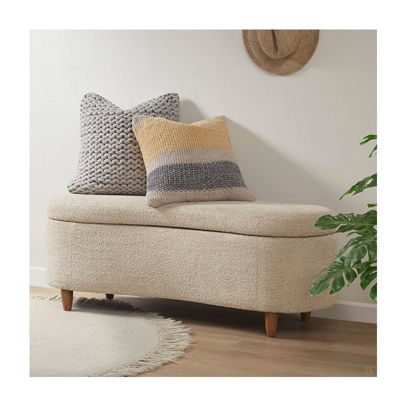 Banc de rangement rabattable, Taupe