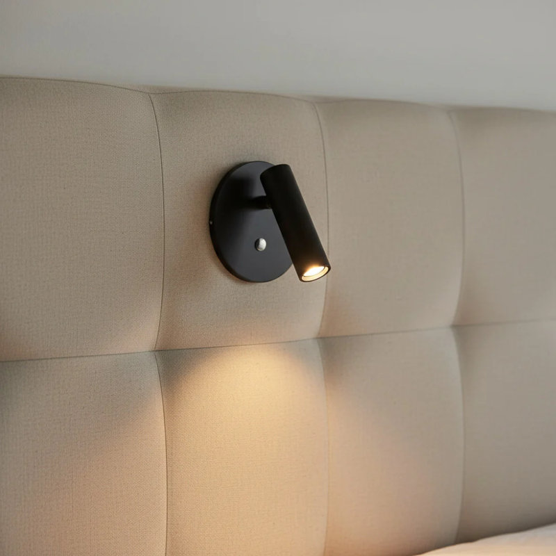 UltraBeam Black Recessed Bedside LED Reading Light 3 Watt 3000k Warm White LED