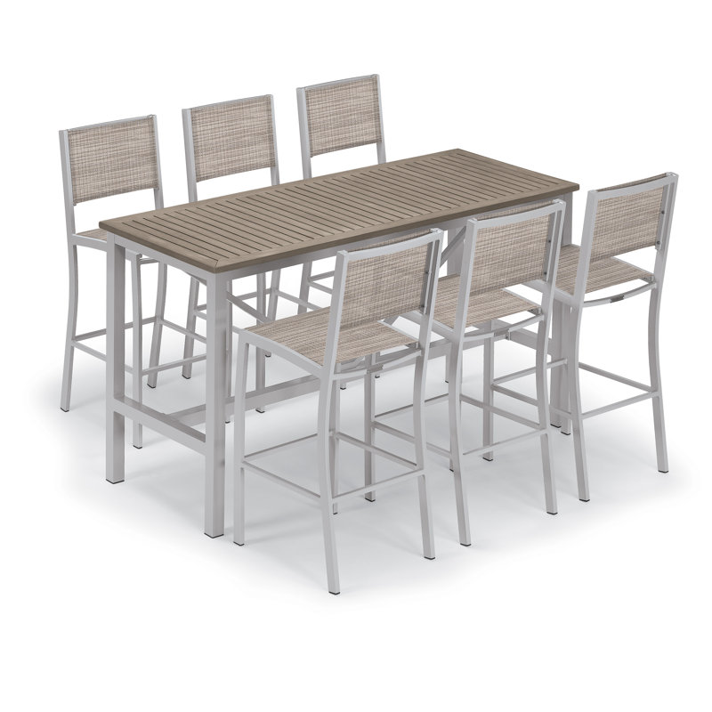 Travira Outdoor Bar Stool, Bellows