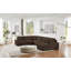 Canapé modulaire surdimensionné de 129 po en forme de U Canapé-lit moderne recouvert de velours côtelé doux avec une chaise longue pour le salon, brun-820065359
