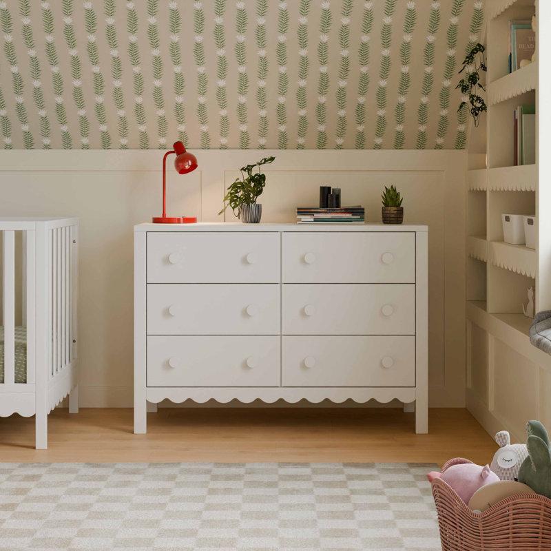 Commode 6 tiroirs Sammy, Blanc