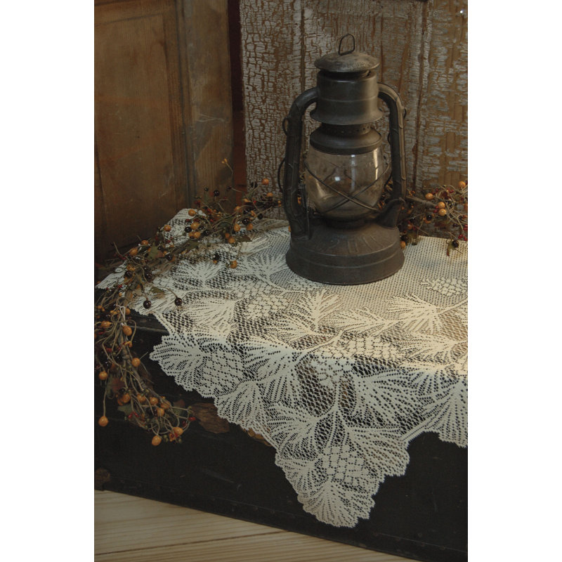 Champlain Floral Square Table Topper, White