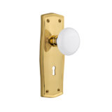 Prairie Plate with Decorative Keyhole and White Porcelain Door Knob