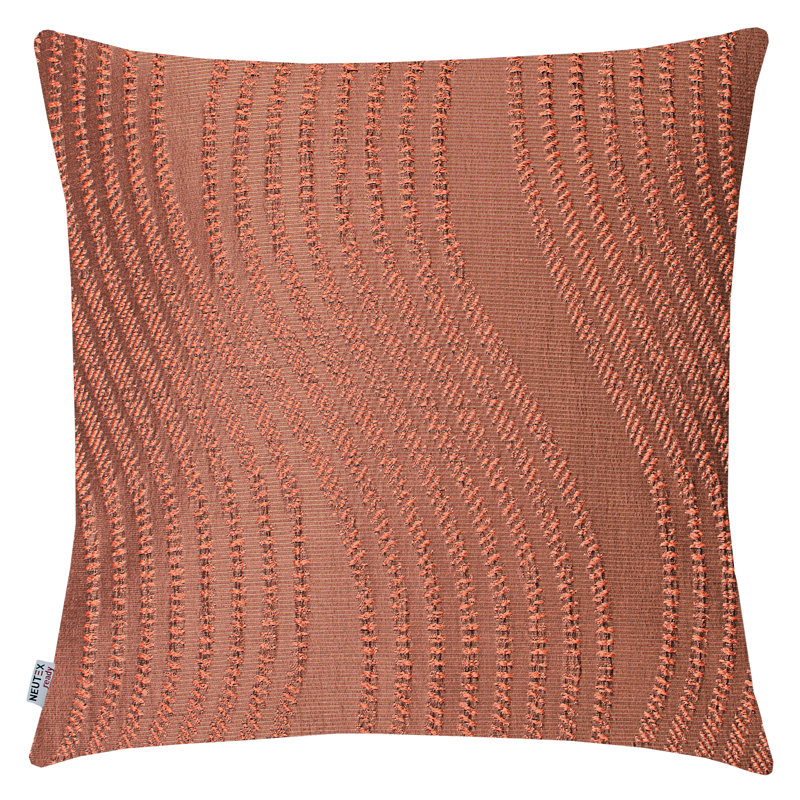 Square Throw Pillow Cover, Rusty Orange, 46cm H x 46cm W x 0.5cm D