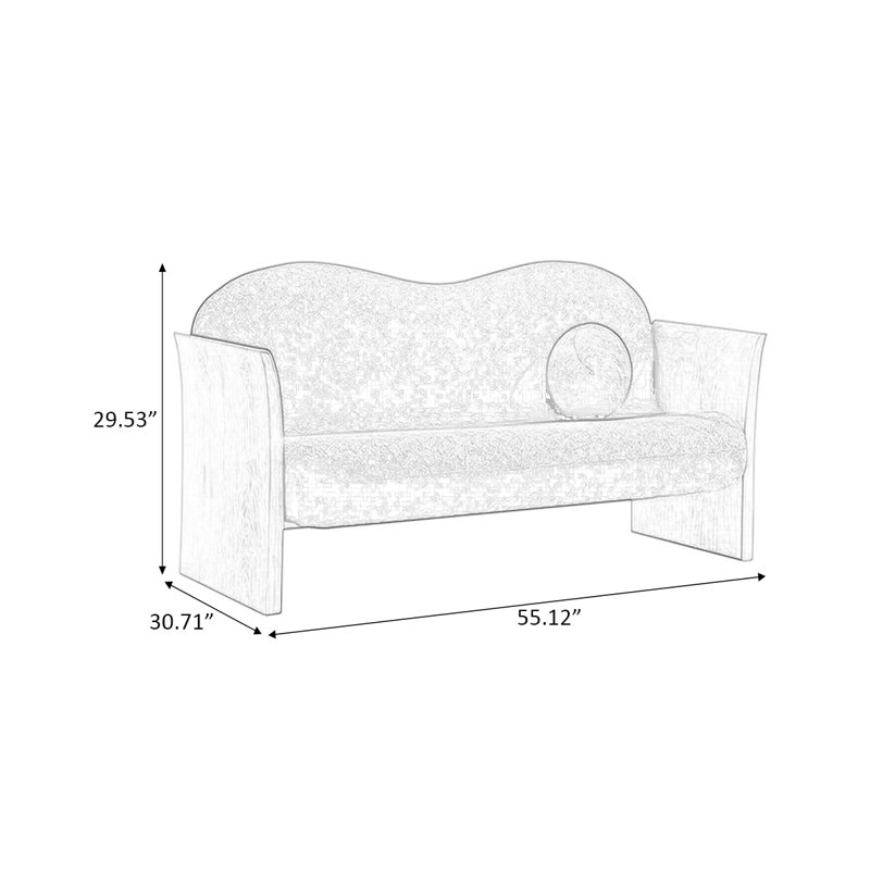 Banc rembourré noir, H 29,53 po x l 55,12 po x P 30,71 po, Noir