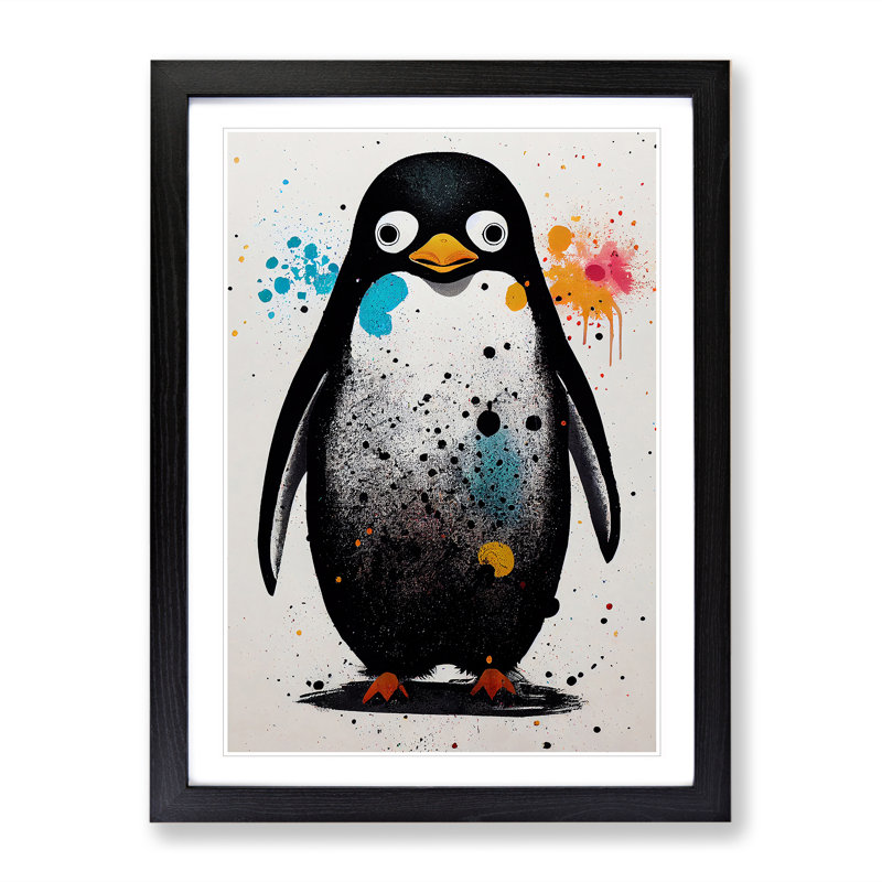 Penguin No.4 - Framed Print, Black, 64cm H x 46cm W x 2cm D