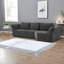 Canapé d'angle moderne modulaire en mousse de 127 pouces, spacieux, gris foncé, pour la maison-1627244047