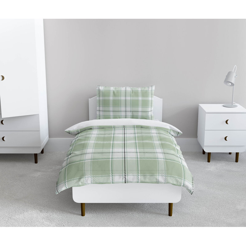 Billy Tartan Comforter Set, Green