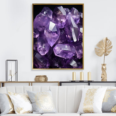 Purple Amethyst Geode Essence 2 - Stone Geode Wall Art