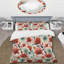 Vintage Romance Red Floral Bliss II - Ensemble de housse de couette à motif floral-1825929042
