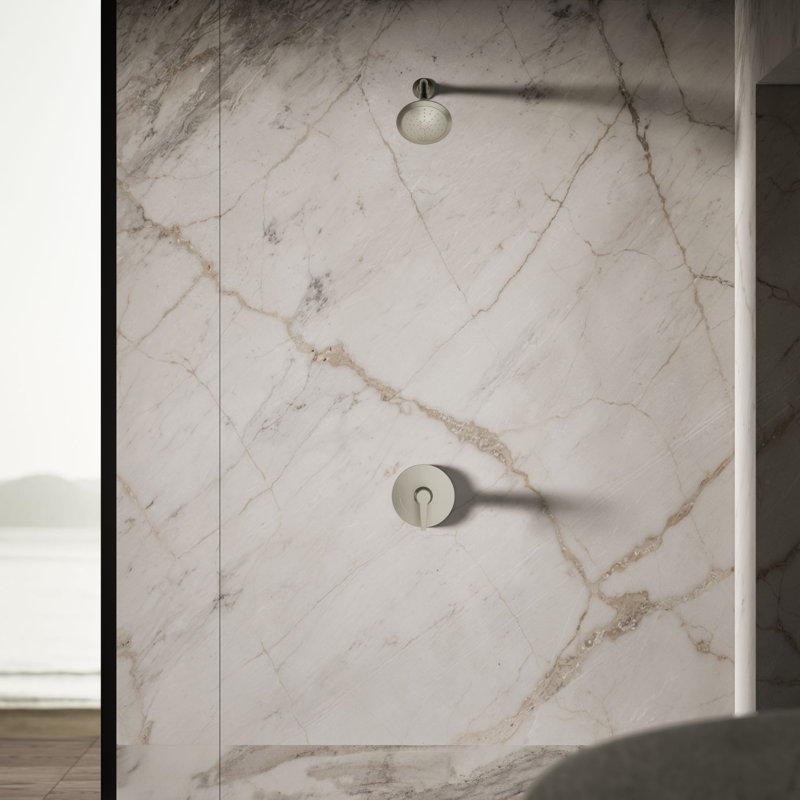 Forté 1.75 GPM Single-Function Showerhead with Katalyst(R) Air-Induction Technology, Vibrant Brushed Nickel