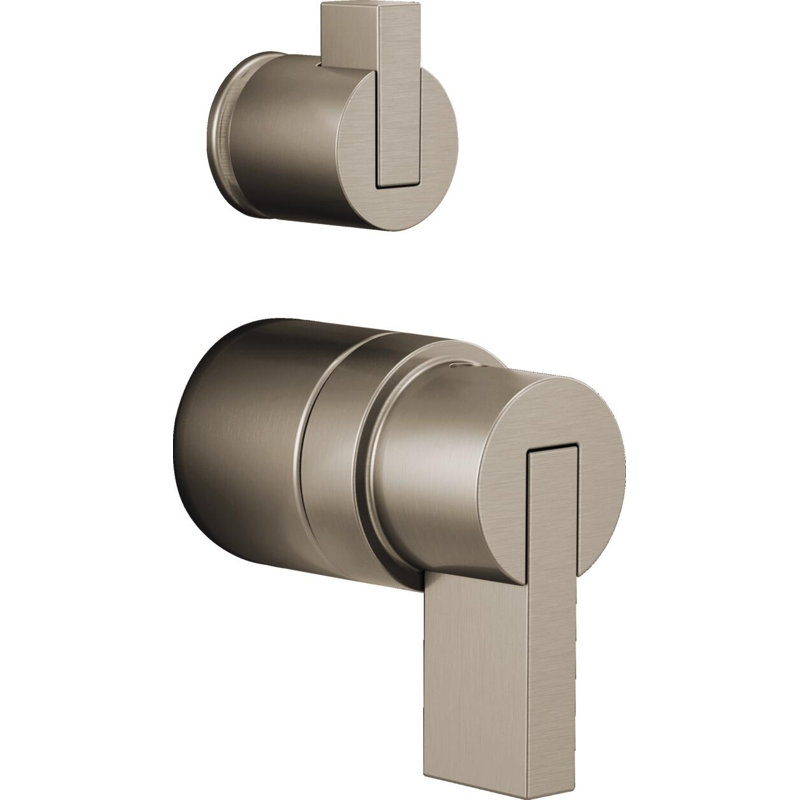Litze® Rook Shower Integrated Valve with Handles, Luxe Nickel, Lever