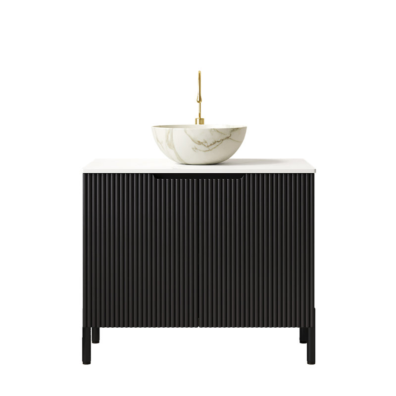 Ensemble de meuble-lavabo avec lavabo 30 po TURIO, Noir