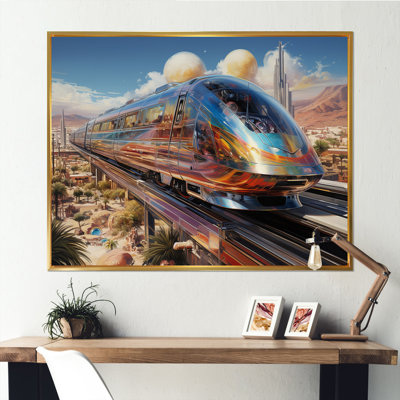 " Abstract Train 1950S Chromatic Journey II "