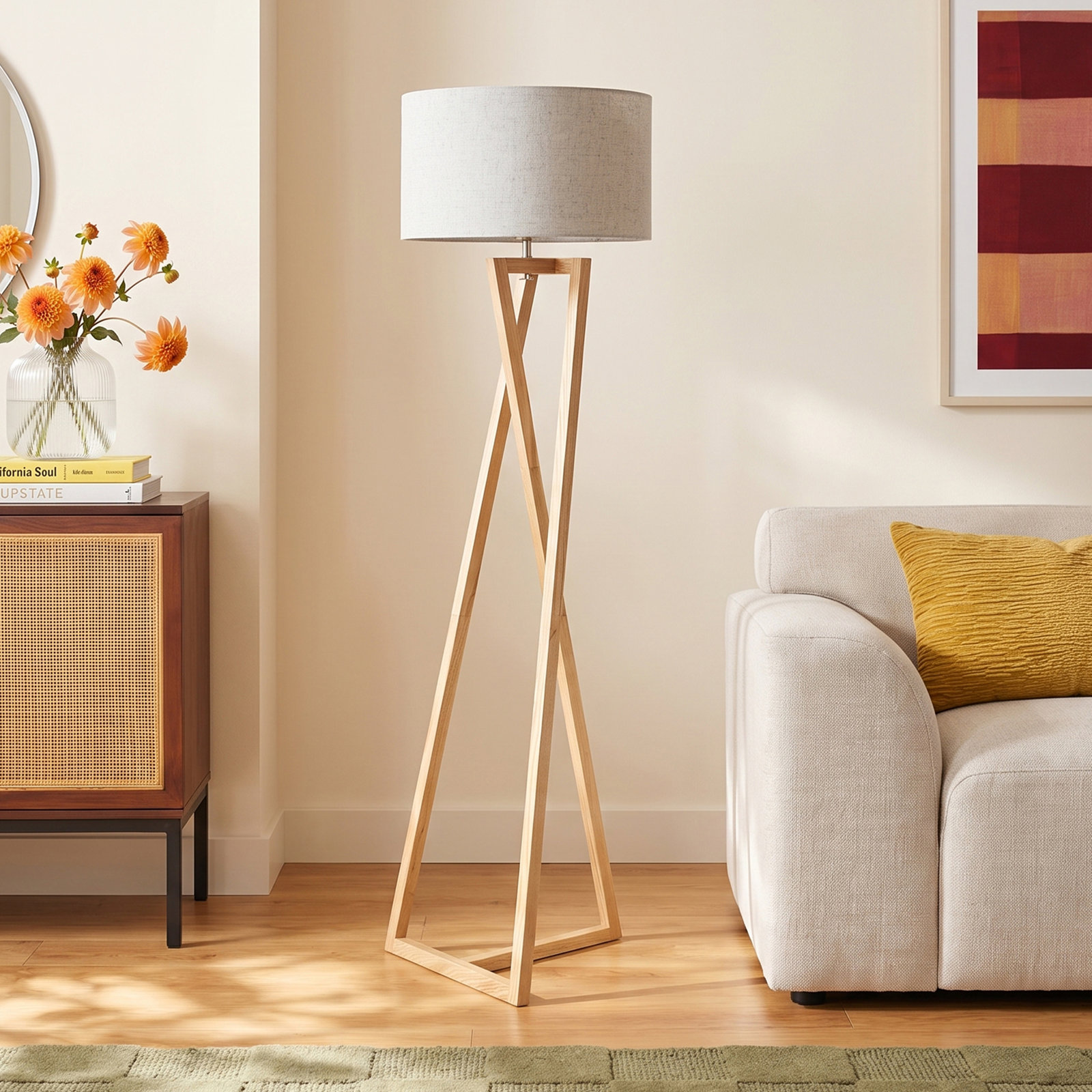 Kigali 62.5'' Wood Floor Lamp