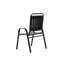 5 repas d'extérieur en noir: chaise en plastique et table en acier. Méthode d'assemblage simple, structure en métal, salle à manger confortable - 5 pièces et installation rapide, métal, coin salon-505779396