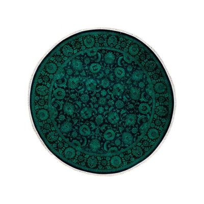 Tapis bleu nouvel âge 6 pi 1 po Dama