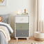 Liston Weishaar 3 Drawer Bedside with Custom Green and Pink Panel Design