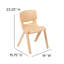 Chaise d'école empilable en plastique avec siège H 13,25 po Demitrius-30564037-125889546-126131101
