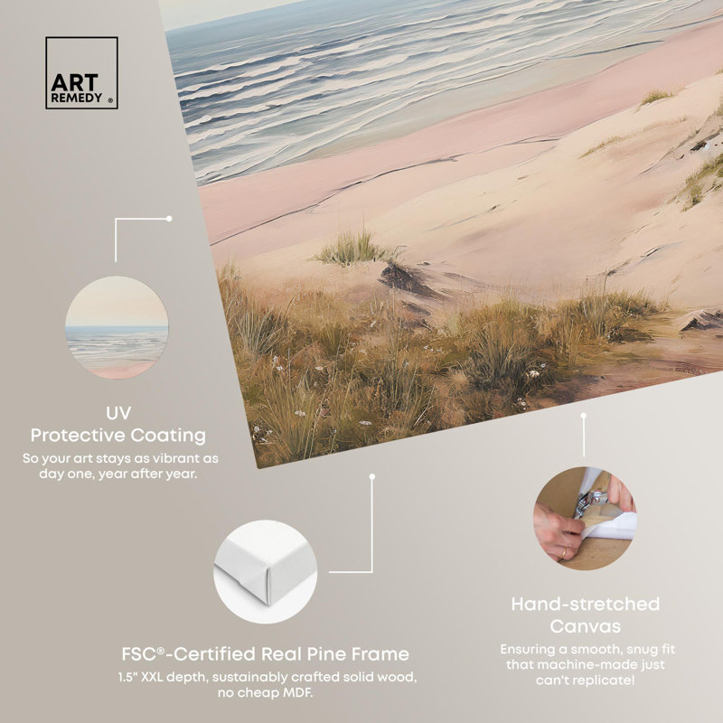 Walk Down to the Beach Coastal Canvas Wall Art, 30" x 36"