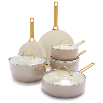 GreenPan Reserve Hard Anodized Healthy Ceramic Nonstick 10 Piece Cookware Set