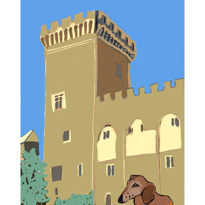 «In Avignon» par Deborah Blum - impression encadrée, H 31,25 po x l 25,25 po
