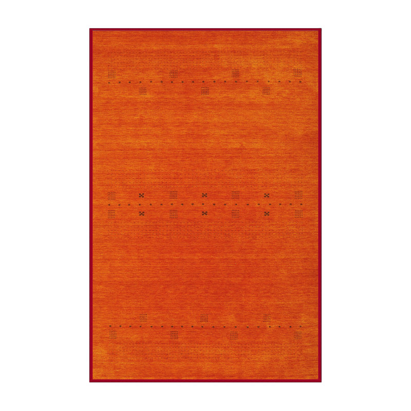Tapis contemporain orange, Rectangle 4 pi x 6 pi