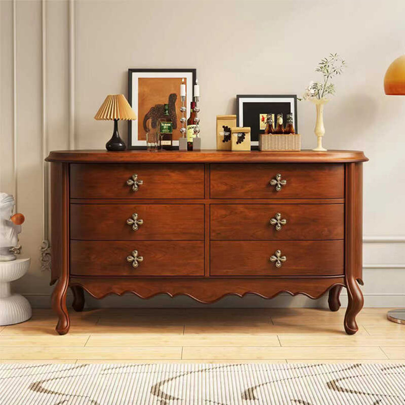 Akhiya 55.12 " W 6 - Drawer Dresser, Brown