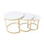 Vienna 3-Piece White Marble-Effect Nesting Coffee Table Set