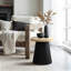 Table d'appoint 19 po H noir avec plateau en bois clair
