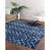 Glam Navy Blue Silver Area Rug