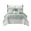 Édredon pour très grand lit / très grand lit - Motif floral chic et chic avec 1 coussin et 2 taies décoratives