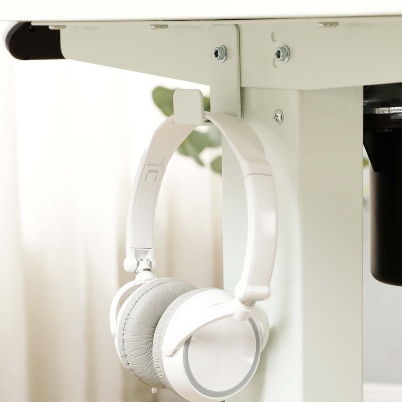 Bureau assis-debout électrique réglable en hauteur avec mémoire de position et gestion des câbles pour postes de travail ergonomiques à domicile (BUREAU SEULEMENT, CHAISE NON INCLUSE)