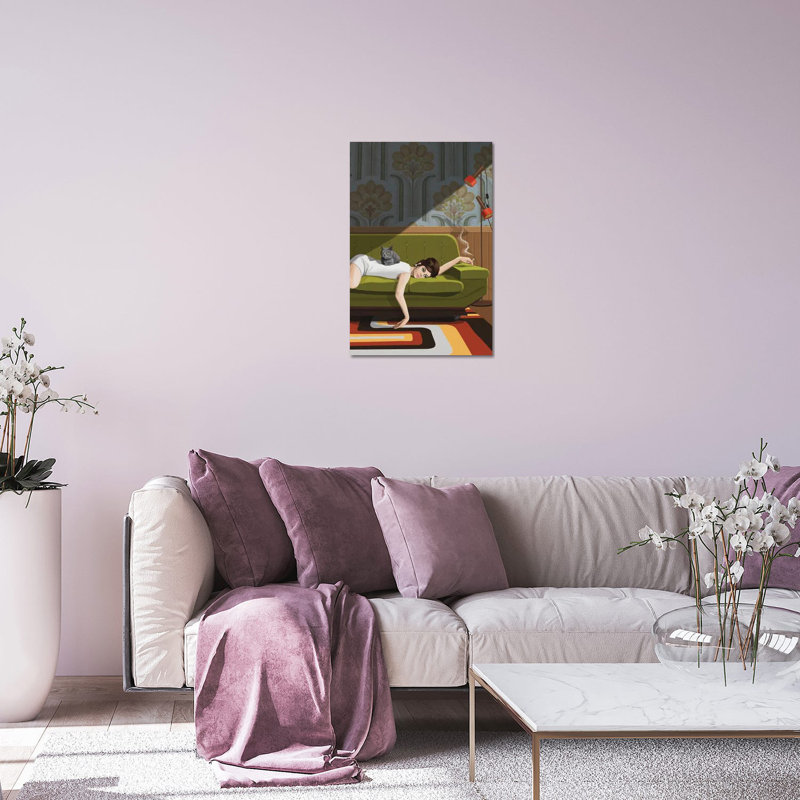 «Waiting Game» par Artcatillustrated - impression non encadrée, H 32 po x l 24 po x P 0,25 po