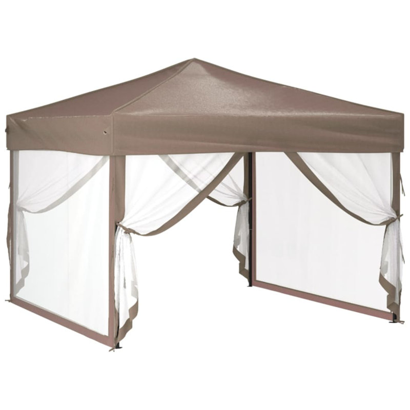 Aliyaha 2.9m x 2.9m Steel Party Tent, Taupe