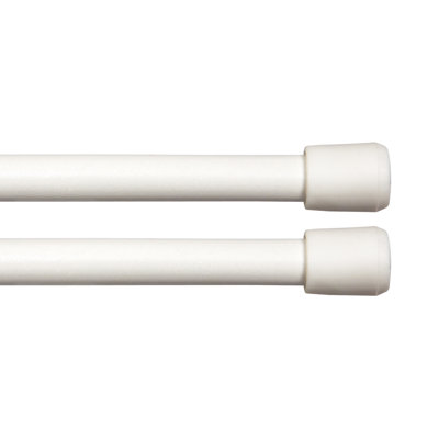 Wayfair Basics Bryd Spring Tension Rod, Adjustable Length, 7/16" Dia. Steel Tube