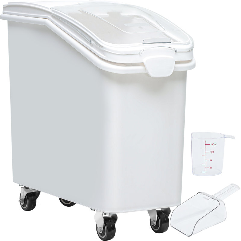 Balconera 27 Gallon Ingredient Bin Commercial Food Container Large Flour Storage Container Bin With 360° Wheels