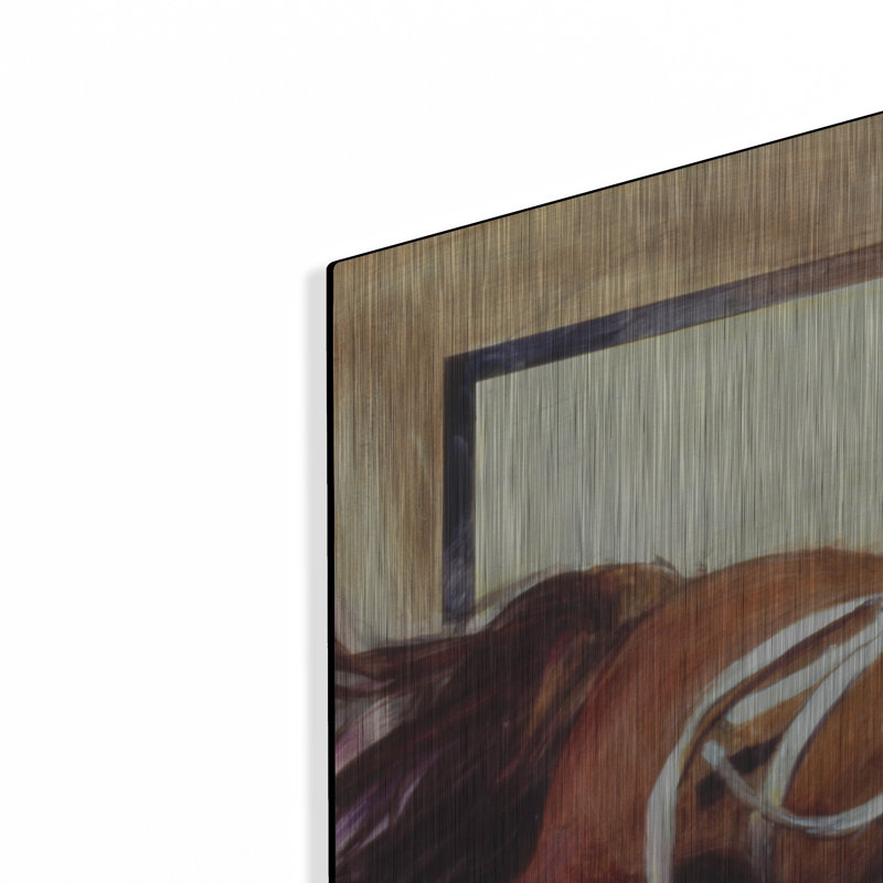 «Hard Right» par J.E. Knauf sur métal, H 36 po x l 36 po