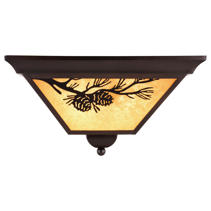 Warm Bronze 3 - Bulb Outdoor Flush Mount