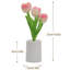  Faux fleurs artificielles en soie artificielle grandes tulipes veilleuse de nuit Bouquet de veilleuse de chambre à coucher Lampe de chevet Lampe d'humeur Décoration de bureau