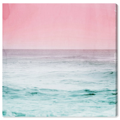 «Nautical and Coastal Dream Ocean View, Coastal Pink», impression
