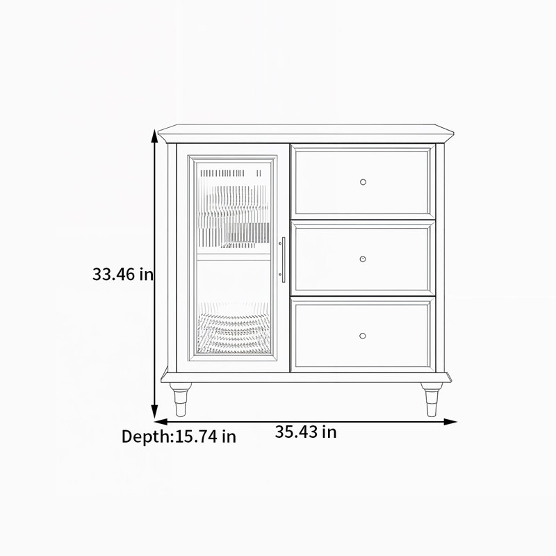 Luxury-Style Storage Sideboard Cabinet