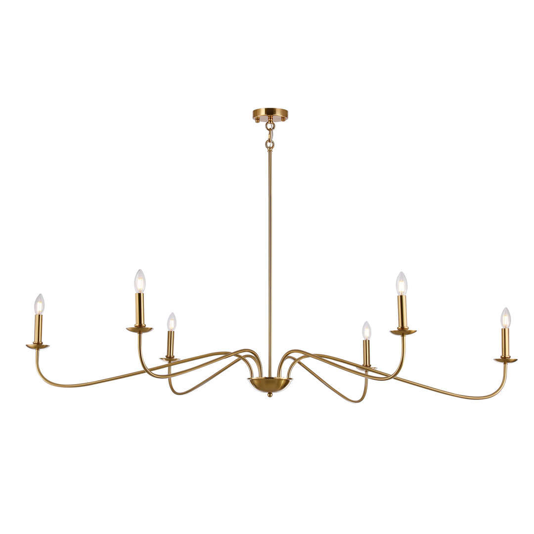 Emaani 6-Light Candle Chandeliers Oversize 64-Inch Large French Chic Style Wrought Studio™ 