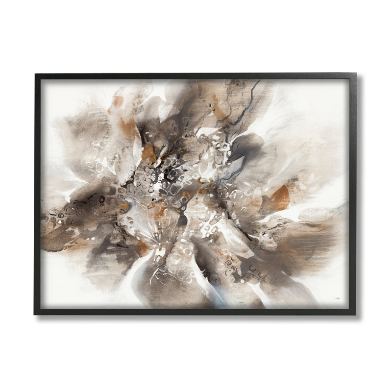 «Chaotic Abstract Brush Strokes», motifs de forme carrée par K. Nari - impression, H 24 po x l 30 po