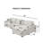 Chenille Modular 5-piece Sectional Sofa-102507356
