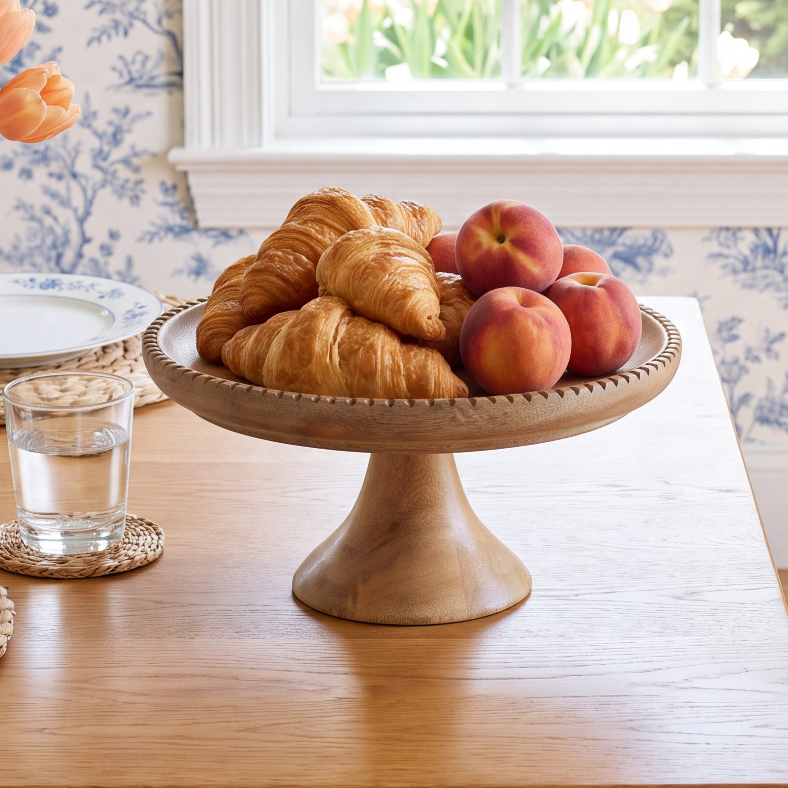 Country Home Solid Wood Cake Stand