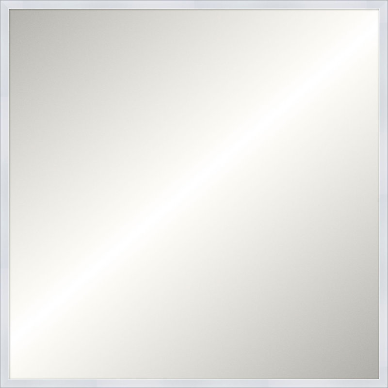 Miroir Davenport, Carré, Blanc mat, 37,75 po x 37,75 po