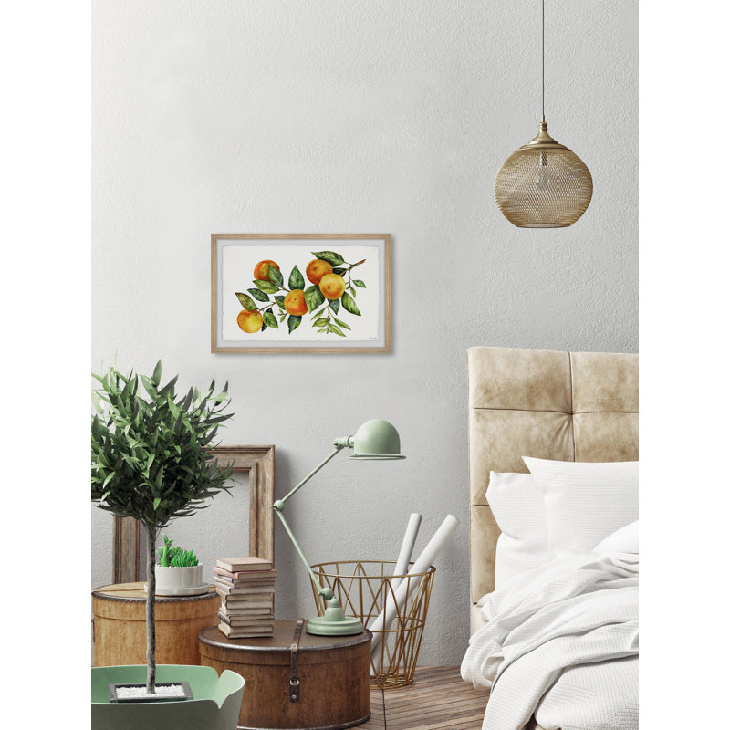 Cinq citrons - peinture encadrée, H 8 po x l 12 po x P 1,5 po