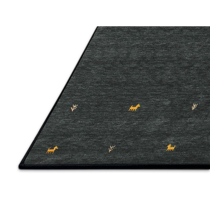 Tapis olive foncé Johna, Rectangle 7 pi x 10 pi